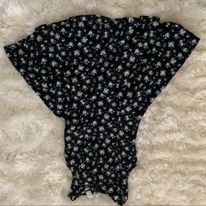 Black fit and flare mini dress